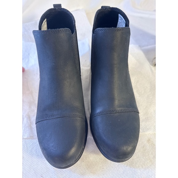 Sorel Shoes - Sorel Joan of Arctic Wedge II Chelsea Boots Black Leather Waterproof Ankle Sz 9